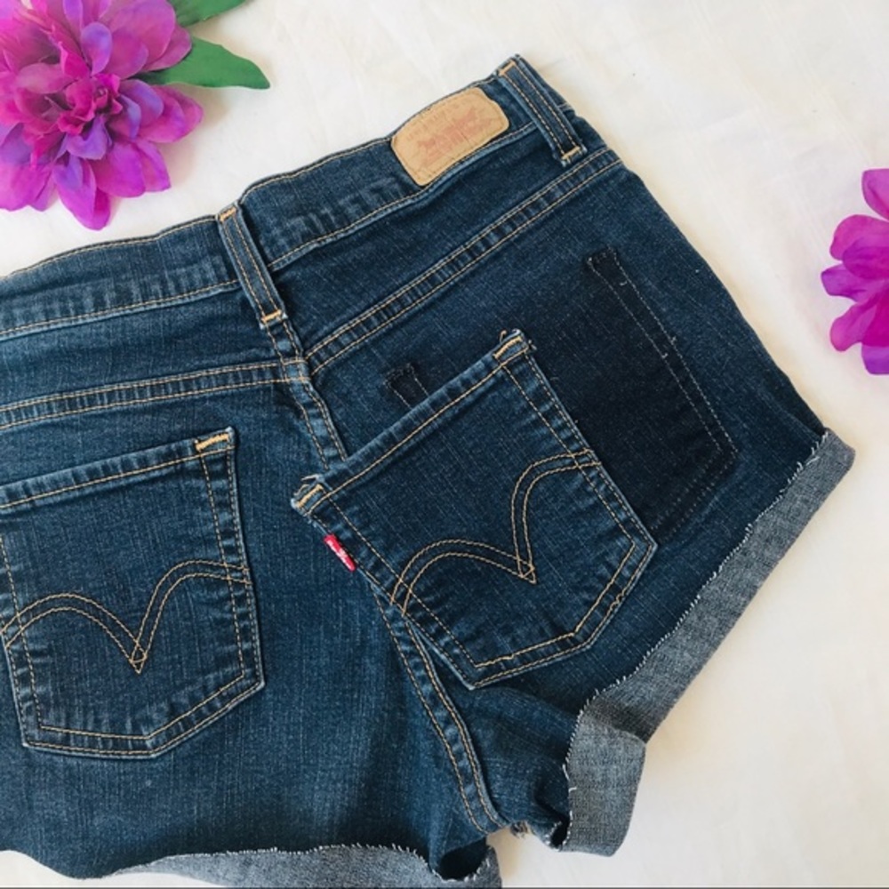 Vintage Y2K reconstructed Levi’s denim jean shorts